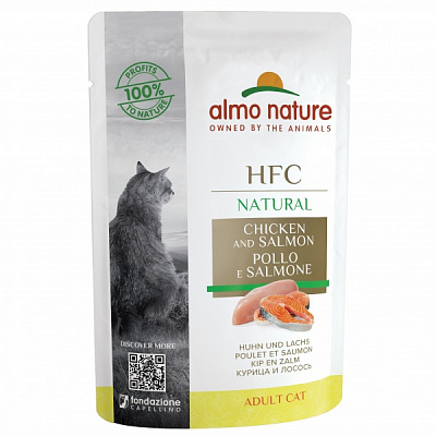 Консерва Almo Nature HFC Cat Natural с курицей и лососем 55 г