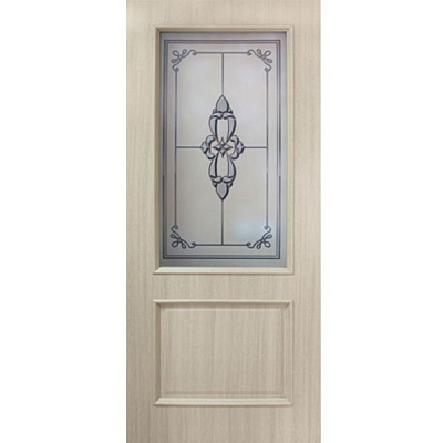 Двері полотно Версаль ПО 80 см дуб білений зі склом