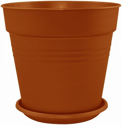 Горщик пластиковий Алеана Глорія круглий 6,6л теракот (114017)