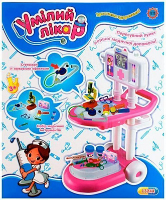 Игровой набор Доктора 13244/16420с медицинская тележка ODC15482