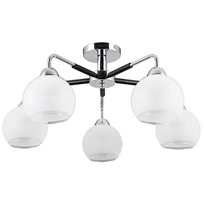 Люстра стельова Victoria Lighting Paulo/PL5 5x40 Вт E27 хром/чорний