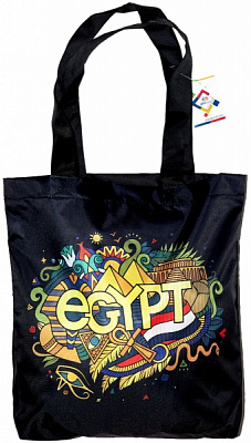 Сумка-шопер 4PROFI Egypt 40x35 см чорний із малюнком