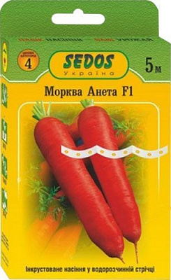 Насіння морква Анета на стрічці 5 м