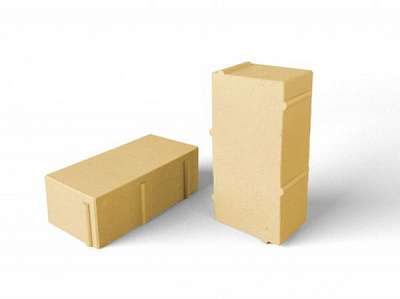 Тротуарная плитка Кирпич 100х200х45 желтый