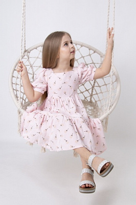 Платье Mevis р.134 розовый 