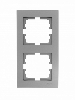 Рамка двомісна Lezard Vesna горизонтальна сірий 742-3500-152