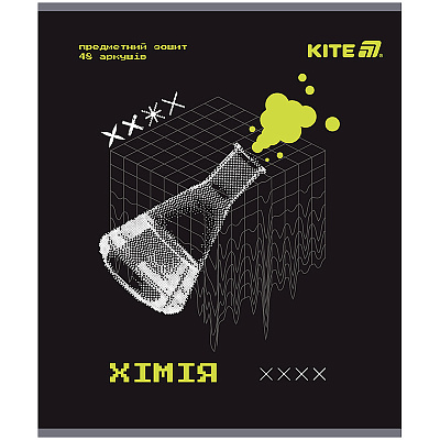 Зошит предметний 48 арк. клітинка Techno хімія KITE