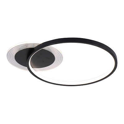 Люстра стельова Miorro LED Vesta з пультом ДУ метал/пластик 1x34,8 Вт LED-модуль чорний 51-311-089