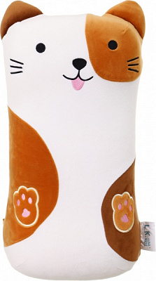 Подушка Bewalker Котик 43х22 см білий із коричневим BMPMIX0708/ cushion