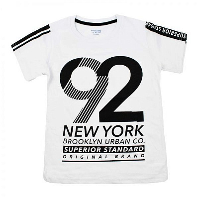 Футболка для хлопчика Maccaboy 9093 з цифрою 92 р.128 білий