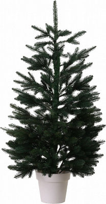 Искусственная елкаЛапландская 1,1 м зеленая в горшке зеленый 