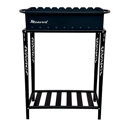 Мангал Metalzavod с разборной дровницей на 9 шампуров 4 мм (MD9-4R)