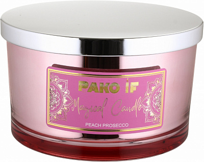 Свеча ароматическая Pako-If Magical candle 130x80 мм Peach prosecco