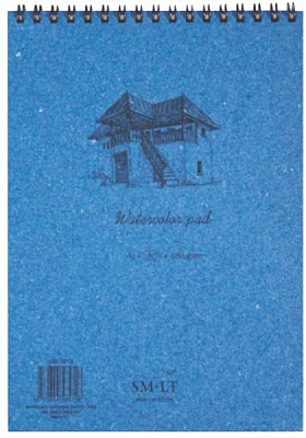 Альбом для акварели на спирали AUTHENTIC A5 21х15 см 280 г/м² 20 листов Smiltainis