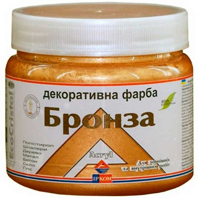Краска декоративная акриловая Ircom Decor бронзовый 0,4 л