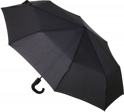 Парасолька Susino чоловіча 3 секційна 56 см 8 спиць ручка гак чорний