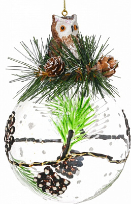 Куля скляна з білкою 10х13 см 100 мм прозорий JF138305