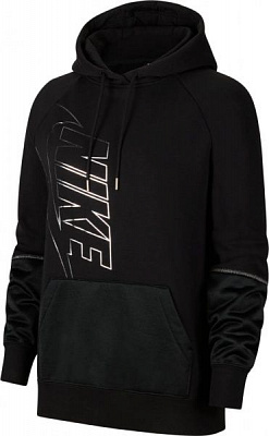 Джемпер Nike W NSW ICN CLSH HOODY FLC OS DC0652-010 р. XS черный