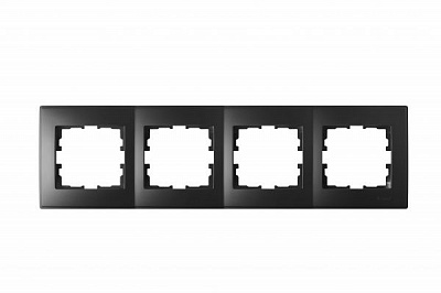 Рамка чотиримісна Lezard Lesya горизонтальна антрацит 705-4200-149