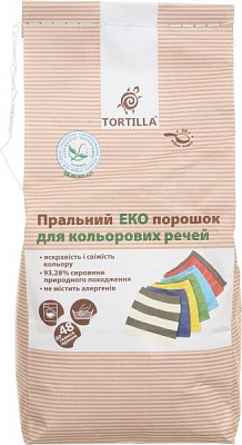 Пральний порошок для машинного та ручного прання TORTILLA Еко для кольорових речей 2,4 кг