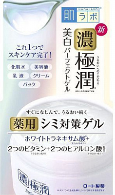 Гель день-ночь HADA LABO Koi-Gokujyun Отбеливающий гиалуроновый с арбутином 100 г