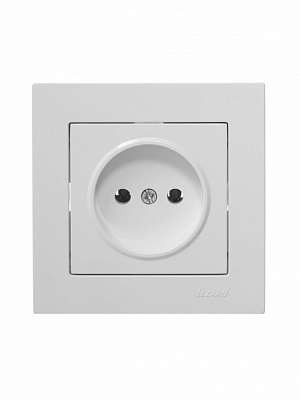 Розетка 1 без заземления Lezard Vesna IP20 белый 742-0288-121B