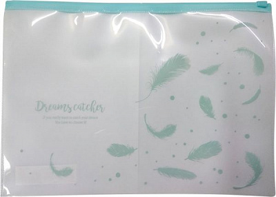 Папка на блискавці 5580 А4 Лiто блакитна Deli