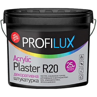 Декоративная штукатурка короед PROFILUX Acrylic Plaster R 20 2 мм 25 кг