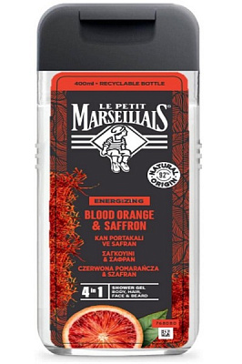 Гель-шампунь Le Petit Marseillais MEN 3 в 1 Шафран и красный апельсин 400 мл