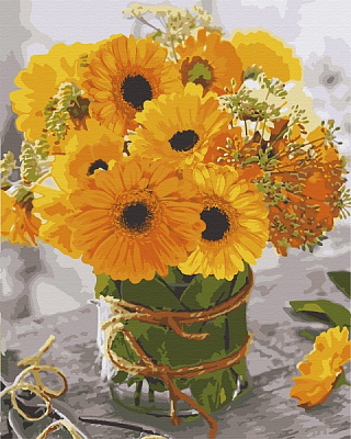 Картина по номерам Солнечные герберы 12141-АС 40х50 см ArtCraft 