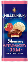 Шоколад Millennium Mousse Strawberry-Jam молочный 135 г