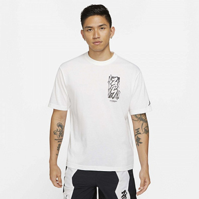 Футболка Jordan M J ZION DF SS TEE DH0592-101 р.2XL белый