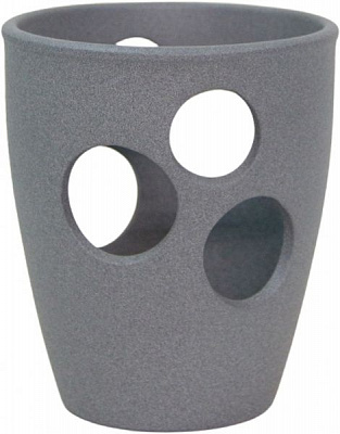 Горщик керамічний Оріана-Запоріжкераміка Орхідейниця крошка круглий 1,3 л сірий металік