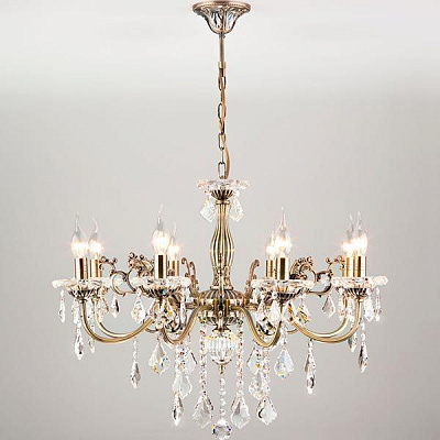 Люстра підвісна Strotskis Joanna 8x60 Вт E14 антична бронза 3281/8