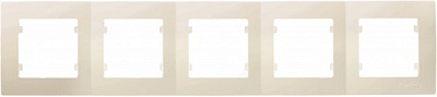Рамка пятиместная Makel Lilium Natural Kare горизонтальная кремовый 32010705