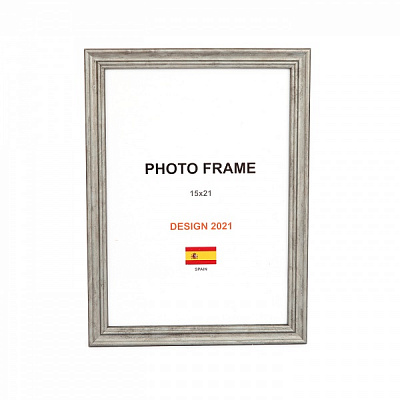 Рамка для фото 1 фото 15x21 см серый бетон 