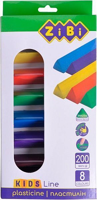 Пластилин 8 цветов 200 гр kids line ZiBi