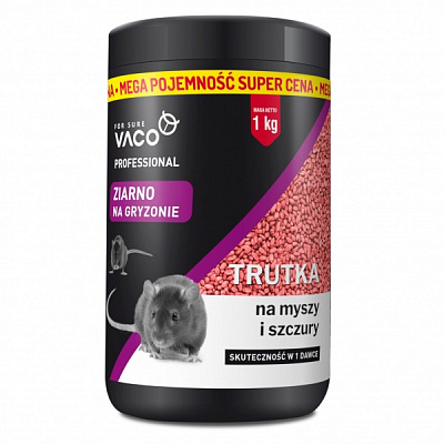 Родентицидное средство от грызунов VACO зерно 1 кг DV00138