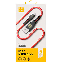 Кабель Luxe Cube 1,2 м красный (8886668686273)