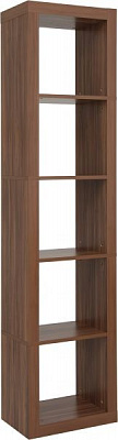 Стеллаж двухсторонний Inteo Кубус МИКС 1х5 438x1854x290 мм орех 