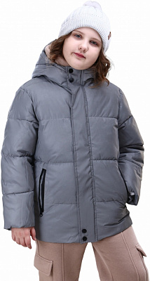 Куртка-пуховик для хлопчиків HW р.116–122 сірий REFLECTIVE JACKET