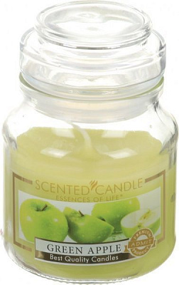Свеча в банке зеленое яблоко ТО 205