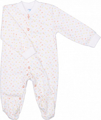 Комбинезон для девочки Minikin р.68 белый с принтом 