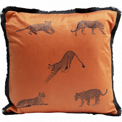 Подушка Пантера 45x45 см красный KARE Design 