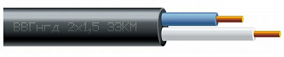 Кабель силовой монолит ЗЗЦМ ВВГнгд 2х1,5 медь 