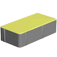 Тротуарная плитка Золотой Мандарин Кирпич желтый 200х100х60 мм