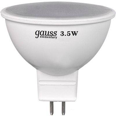 Лампа светодиодная Gauss Elementary 13524 3,5 Вт MR16 матовая GU5.3 220 В 4100 К 