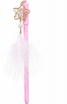 Ручка гелевая Feather&star розовая 