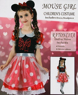 Костюм карнавальний Девілон Дівчатко-мишенятко р.92 091047A