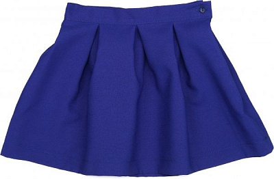 Юбка для девочек в складку Україна р.134-140 синий электрик С005Д 